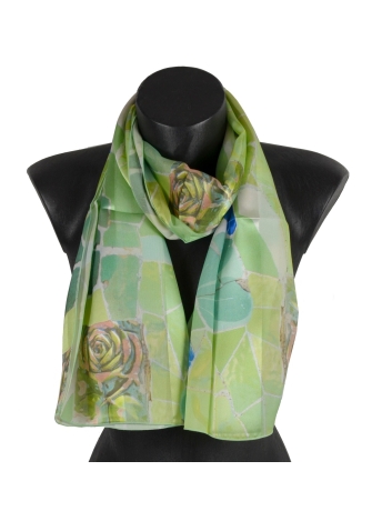 Foulard en soie Roses de Gaudi