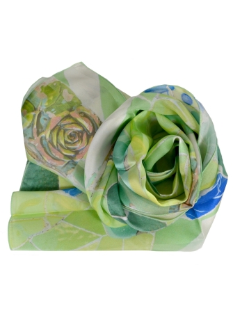 Foulard en soie Roses de Gaudi