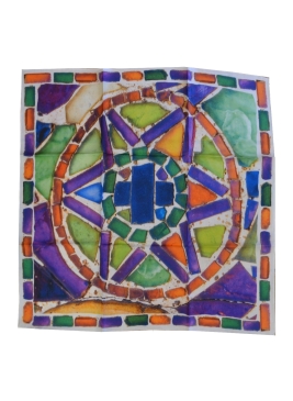 Carré en soie Etoile de Gaudi