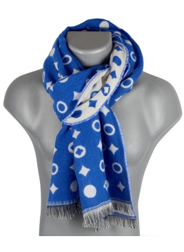 Echarpe mérinos Tango bleue