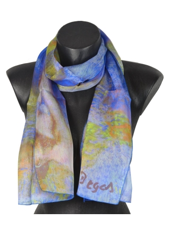 Foulard en soie Danseuse en Bleu de Degas