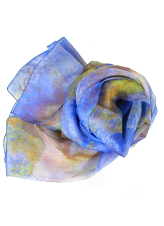 Foulard en soie Danseuse en Bleu de Degas