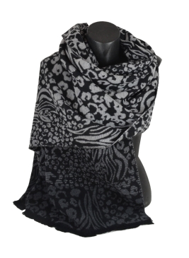 Châle mérinos Wallaby noir