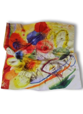 Carré en soie Black lines de Kandinsky