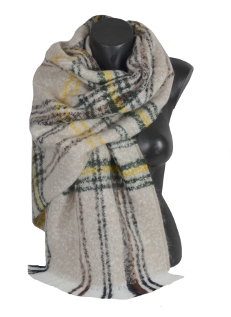 Châle mohair Maestro beige-vert