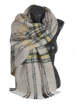 Châle mohair Maestro beige-vert