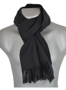Echarpe 100% merinos unie noire
