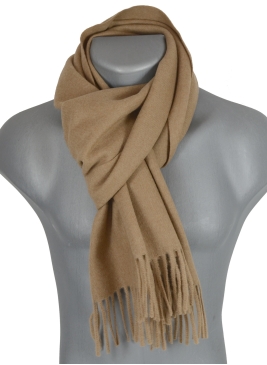 Echarpe 100% merinos unie beige