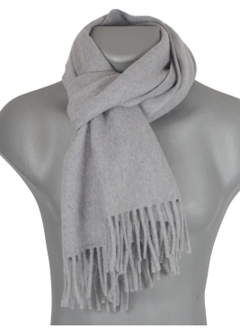 Echarpe 100% merinos unie grise