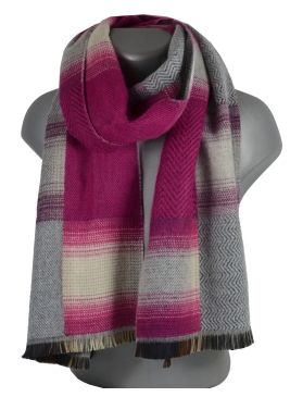 Echarpe acrylique Opale rose-gris