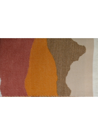 Châle acrylique-laine Ailleurs orange, beige