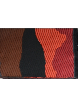 Châle acrylique-laine Ailleurs orange-marron