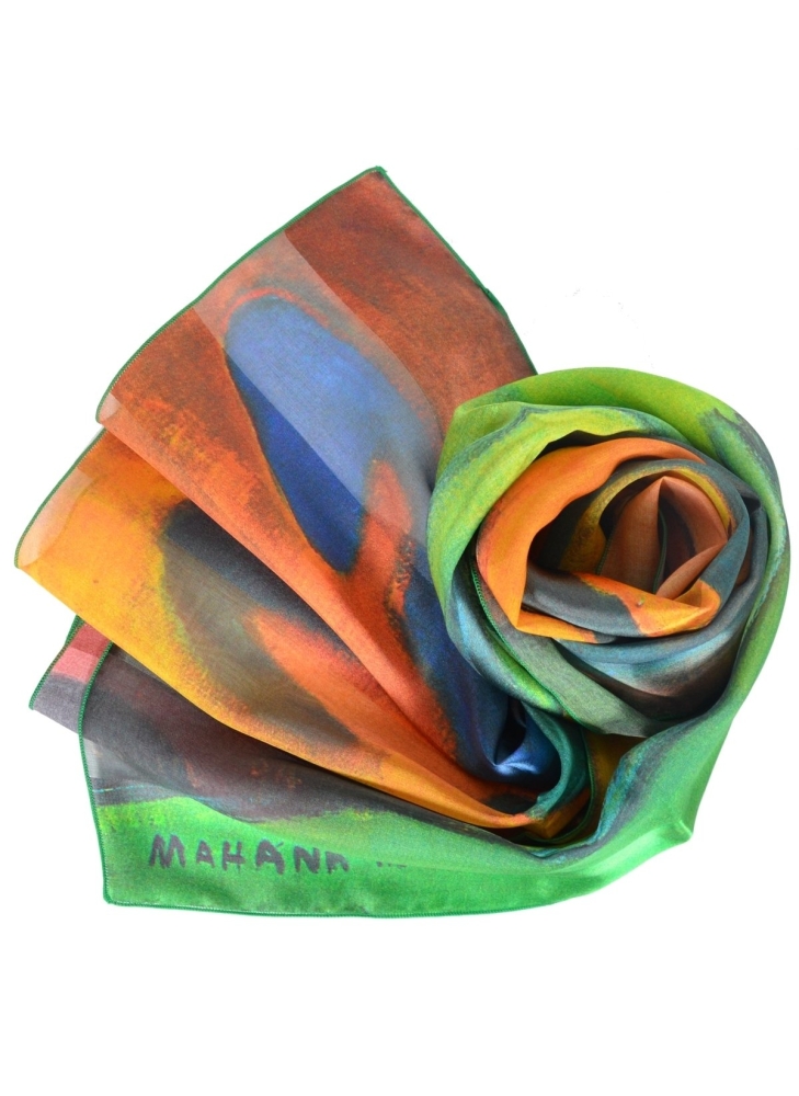 Foulard en soie Mahana No Atua de Gauguin