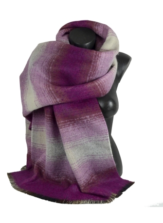 Châle acrylique mohair Onde rose