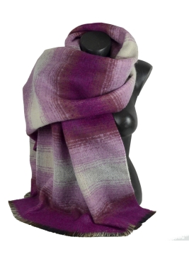 Châle acrylique mohair Onde rose