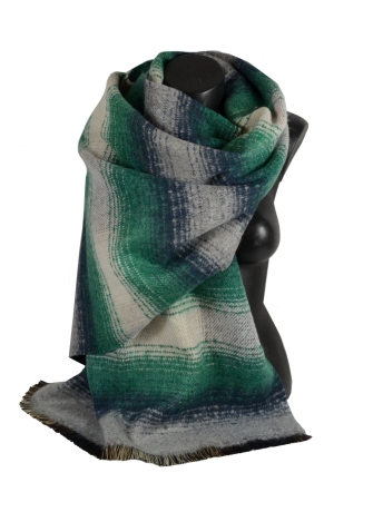 Châle acrylique mohair Onde vert