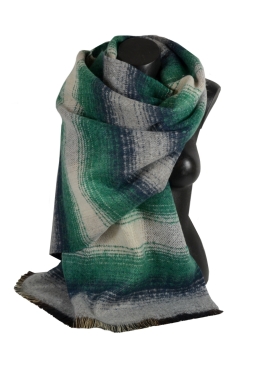 Châle acrylique mohair Onde vert