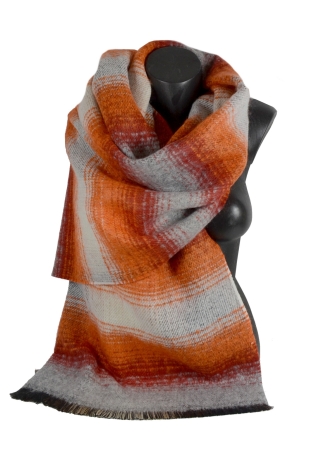 Châle acrylique mohair Onde orange