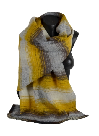 Châle acrylique mohair Onde jaune