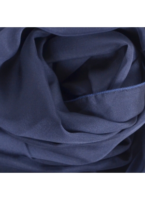 Foulard 65x180 en soie bleu marine