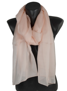Foulard 65x180 en soie rose