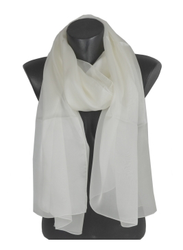 Foulard 65x180 en soie écru