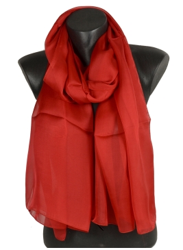 Foulard 65x180 en soie rouge