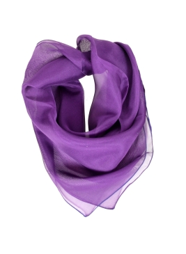 Carré en mousseline de soie violet
