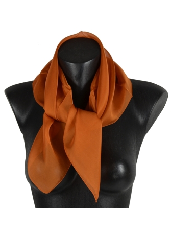 Carré en mousseline de soie orange foncé