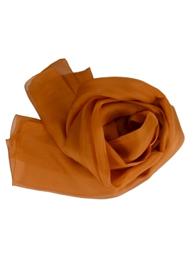 Foulard 40x160 en soie orange foncé
