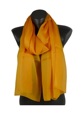 Foulard 65x180 en soie orange