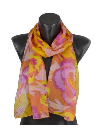 Foulard en soie Pivoine jaune