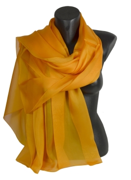 Etole en mousseline de soie orange