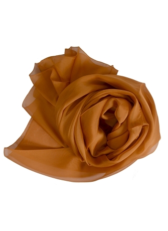 Etole en mousseline de soie orange foncé