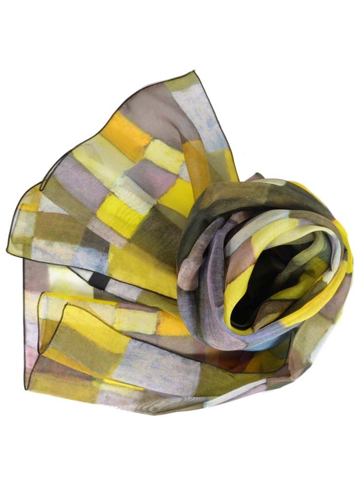 Foulard en soie Architektur de Klee