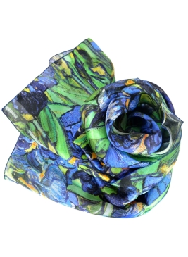 Foulard en soie Les Iris de Van Gogh