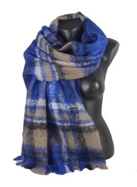 Châle mohair Mambo bleu