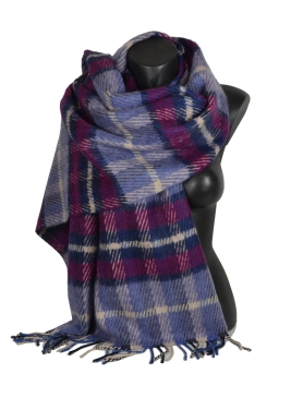 Châle écossais Eloise mauve