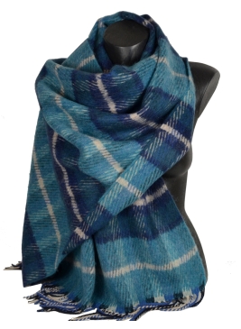 Châle écossais Eloise bleu