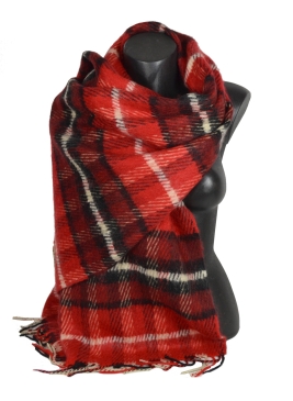 Châle écossais Eloise rouge