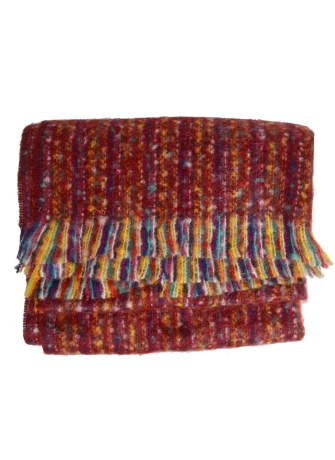 Châle mohair Matcha rouge