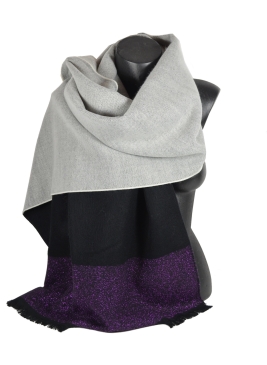 Châle Azurite noir et violet