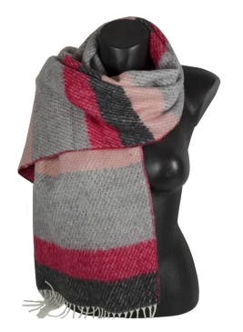 Châle Kadi light rose et gris