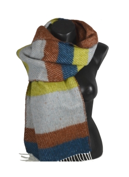 Châle Kadi light marron et bleu