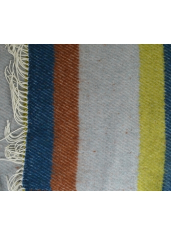 Châle Kadi light marron et bleu