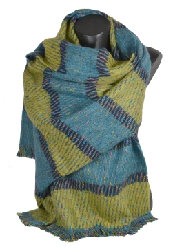 Châle mohair Happy bleu