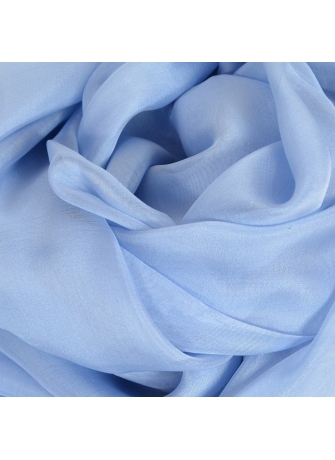 Etole en mousseline de soie bleu ciel