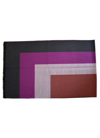 Châle Architeck rose et noir