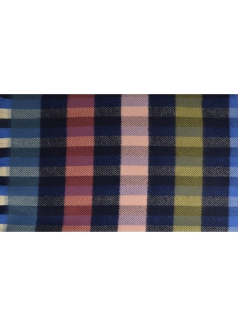 Châle avec laine Extrème bleu-rose