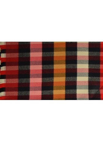 Châle avec laine Extrème rouge-noir